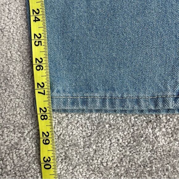 BP Mom Jeans Women's 27 Blue Light Wash High Rise Straight Leg Distressed - Picture 10 of 11